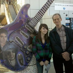 A shared love of music, Alyssa and Grandpa at the Rock and Roll Hall of Fame, 11/28/2009