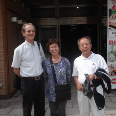 Edward with friends Fumiko-san and Yoshiharu-san Matsumura, 2012