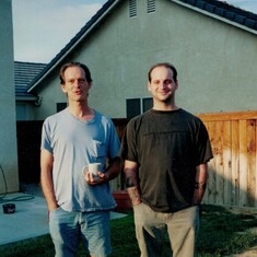 Edward and Mason, early 1990's in Rosamond, CA