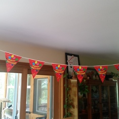 Decorated the house when Dad was visiting on his birthday, 2018. He got a kick out of it. 