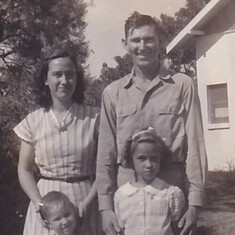 Early life, with his mother, father, and sister.