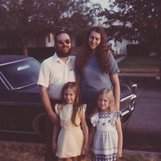 Eugene with his wife and daughters, circa 1973.
