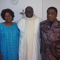 Pa and Mami Bime with Fr Maurice