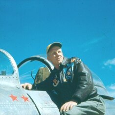 1953 - 1954 Edwin Dodds in plane in Kimpo Korea