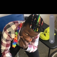 Who walks around with bunch of pencils in his hair?  Efe
