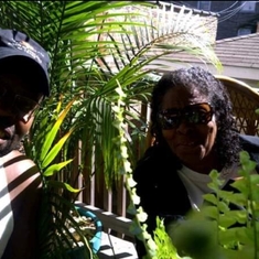 Moma and I having coffee on the deck in 2011
