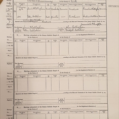 Marriage cert of Nell's parents