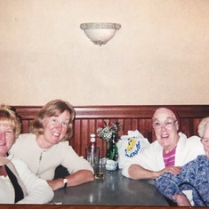 Mothers and daughters at lunch (Patti & Dottie;  the Eileens.  Our second mothers.