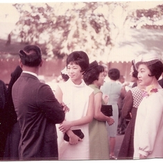 Elaine at the wedding of Wanda Lee Yap, her niece, in February, 1968