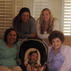 Grandma, Colleen, Cyndee, April and Gavin. November 2007
