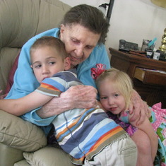 Grandma, Gavin and Ava ~ Easter 2012~