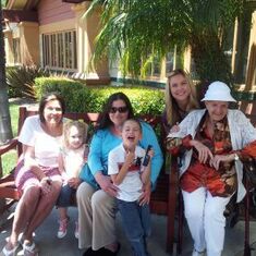 Five generations. Colleen, Ava, Cindy, Gavin, April, and Elaine