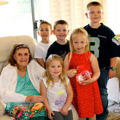 Grandma and her Great Great Grandchildren.