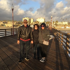 November 27, 2016 in Oceanside, California, strolling the pier during a chilly Thanksgiving holiday