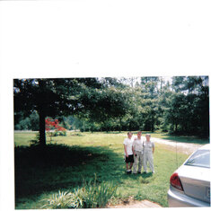 Sean , Gene & Margie With red maple tree Susan bought before we were married gave to my parents