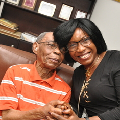 Dad and his "super 8" daughter, an Elder in the church who loved him as Father