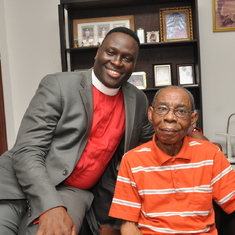 Dad and Reverend Fubara Manuel on his 90th birthday
