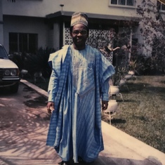 Dad in front of his house in Lagos in the 80s