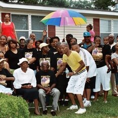 OUR ANNUAL FAMILY REUNION...it was drizzling rain and MOMMY is wearing that hat.,,lol
