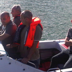 Dad, Chris,Charles & Wayne on the fishing boat