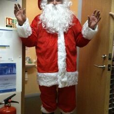 Playing Father Christmas for the children