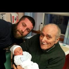 Ron with grandson Michael and great grandson Theo
