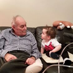 ron with greatgrandson Theo (1)