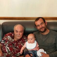Ron, grandson Richard, great grandson Knox