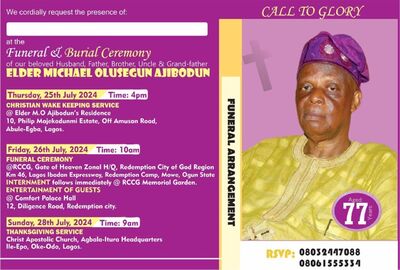 ELDER MICHEAL OLUSEGUN AJIBODUN