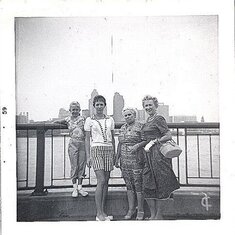 Mom takes her daughters Yvette & Cynthia with Ciocia Anja to Windsor,Ontario across from Detroit, 1958