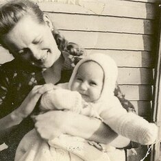 Mom and Yvette Detroit 1942 (circa)