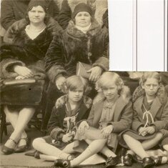 Eleanor and her sisters Martha & Bernice model their new coats