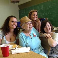Nicole, Samantha and Elizabeth Quart with their grandmother.