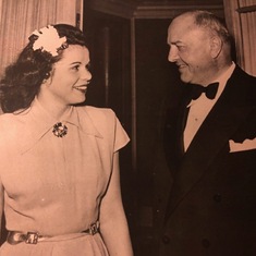 Eleanor and Leonard attending a birthday party in 1948.