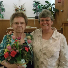Mom and Connie from church