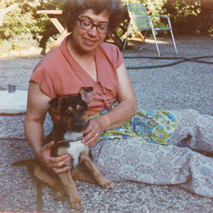 With puppy Tina 1981