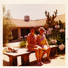 Ellie and her mother at her mom's convalescent home in Cupertino