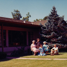 With Ellie's mother and Aunt Selma with John & Randall at the Los Altos home, early 1970s