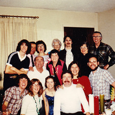 at the annual family Christmas gathering at the Gitschel's, 1981
