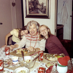 With the girls, Christmas 02