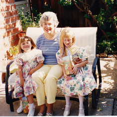 with her Granddaughters - Easter e'90s