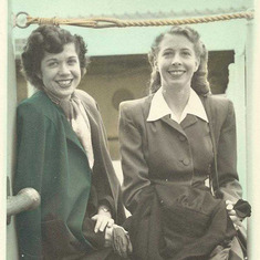 July 16, 2015: Remembering my mom on her birthday. That's her on left with her lifelong friend Jean on right. How I remember that smile. Photo comes from early 40s.