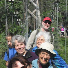 Elena, Harriet, Laurie, Anne, Evan, Dan in Alaska