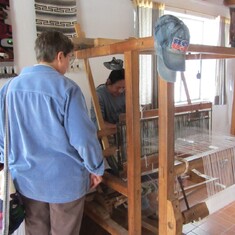 Visiting a weaver in Ecuador 2011