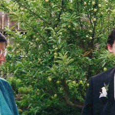 Elena and Chuck Brineman at his wedding