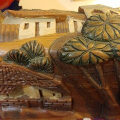 Carved wooden box from Honduras--one of Elena's favorites