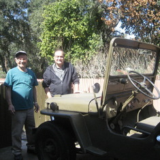 Eligio loved working on his jeep. Here is his brother in law Blackie who would love to visit with Eligio.