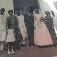From L-R are late Dr and Mrs Ogbonna, Late Dr Imoke, Daddy, Mummy and Late Mr and Mrs Nwodo.