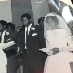 Daddy and his lovely bride. On Daddy's right is his best man Prof Etim Essien.