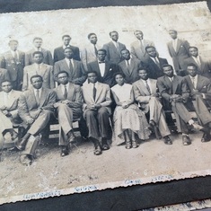 Dad is first from the right sitting down. He was a member of the Sigma club in the University.